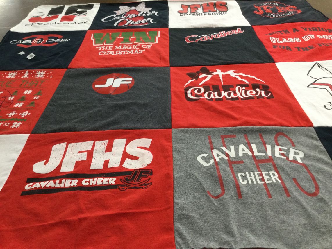 T-shirt quilt from james farrier high school by Susan from VA