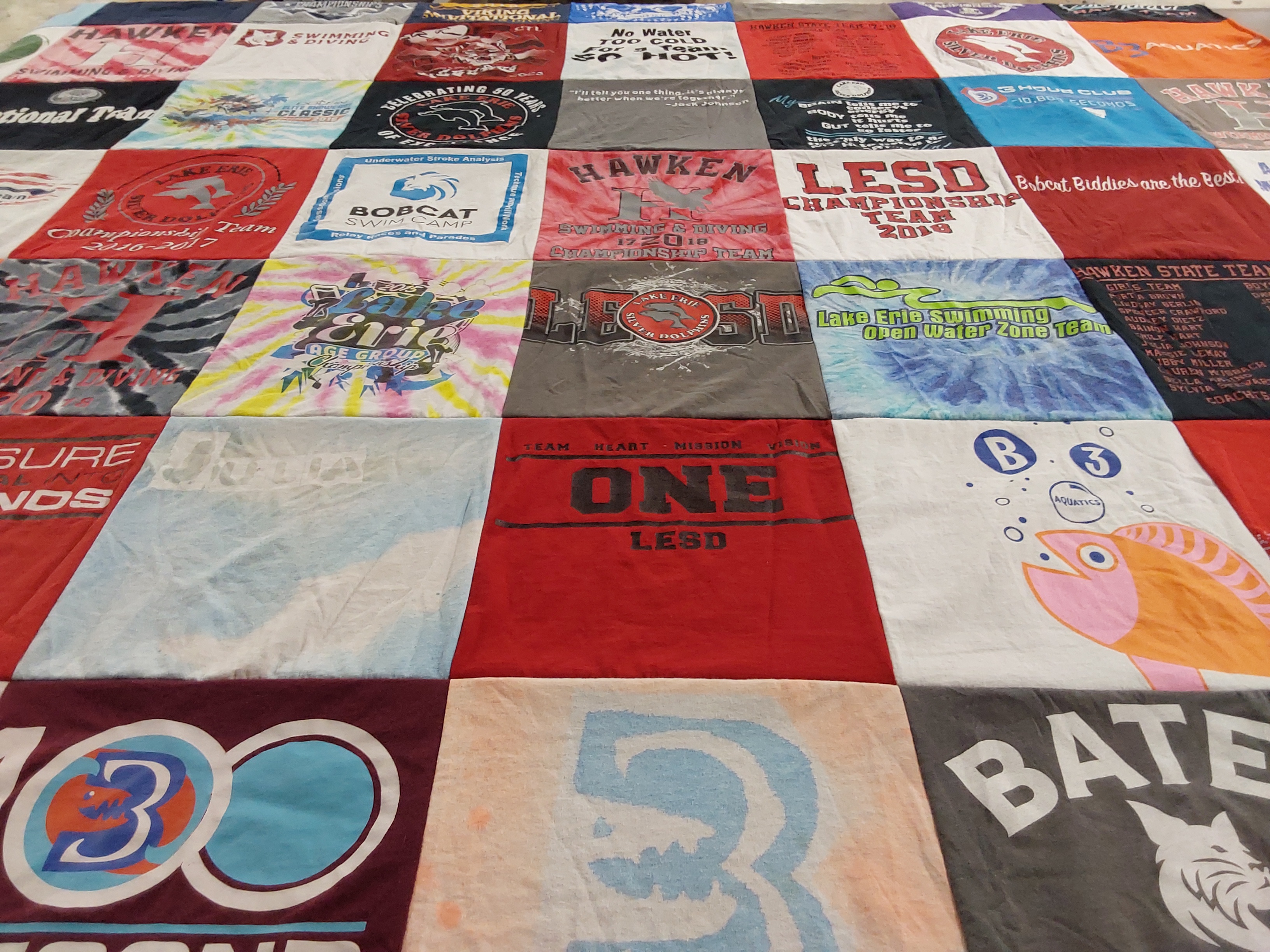 T-shirt quilt from hawken school by Karen from OH