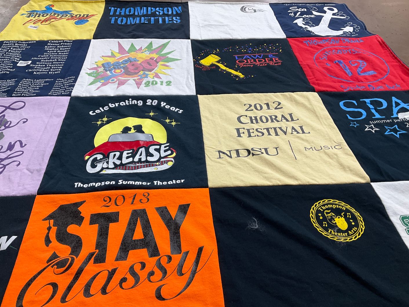T-shirt quilt from north dakota state university by Bob from MN