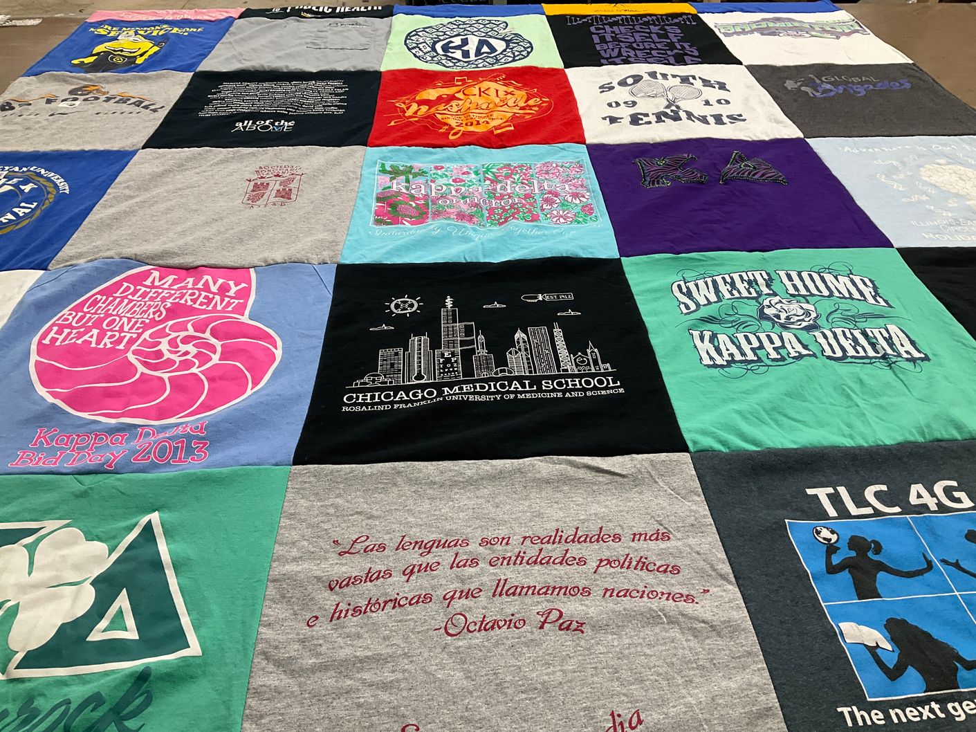 T-shirt quilt from rosalind franklin university of medicine and science by Brian from IL