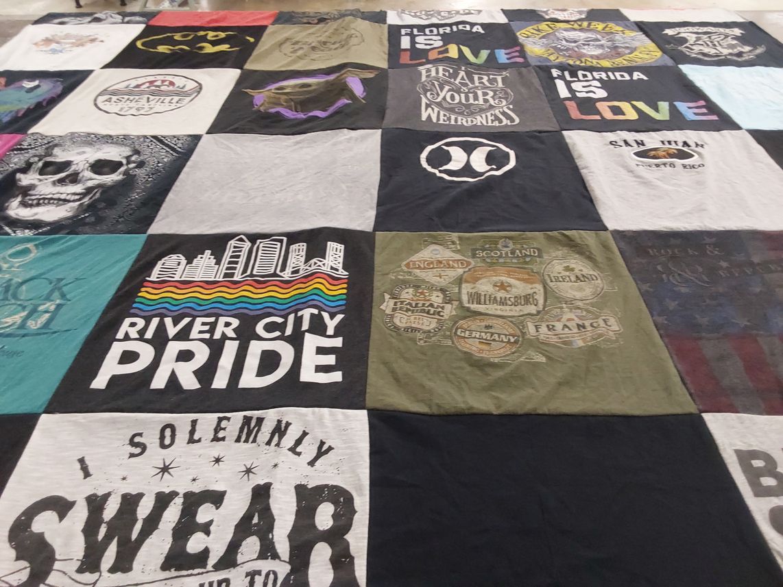 T-shirt quilt with local culture, pride themes by Natalie from FL