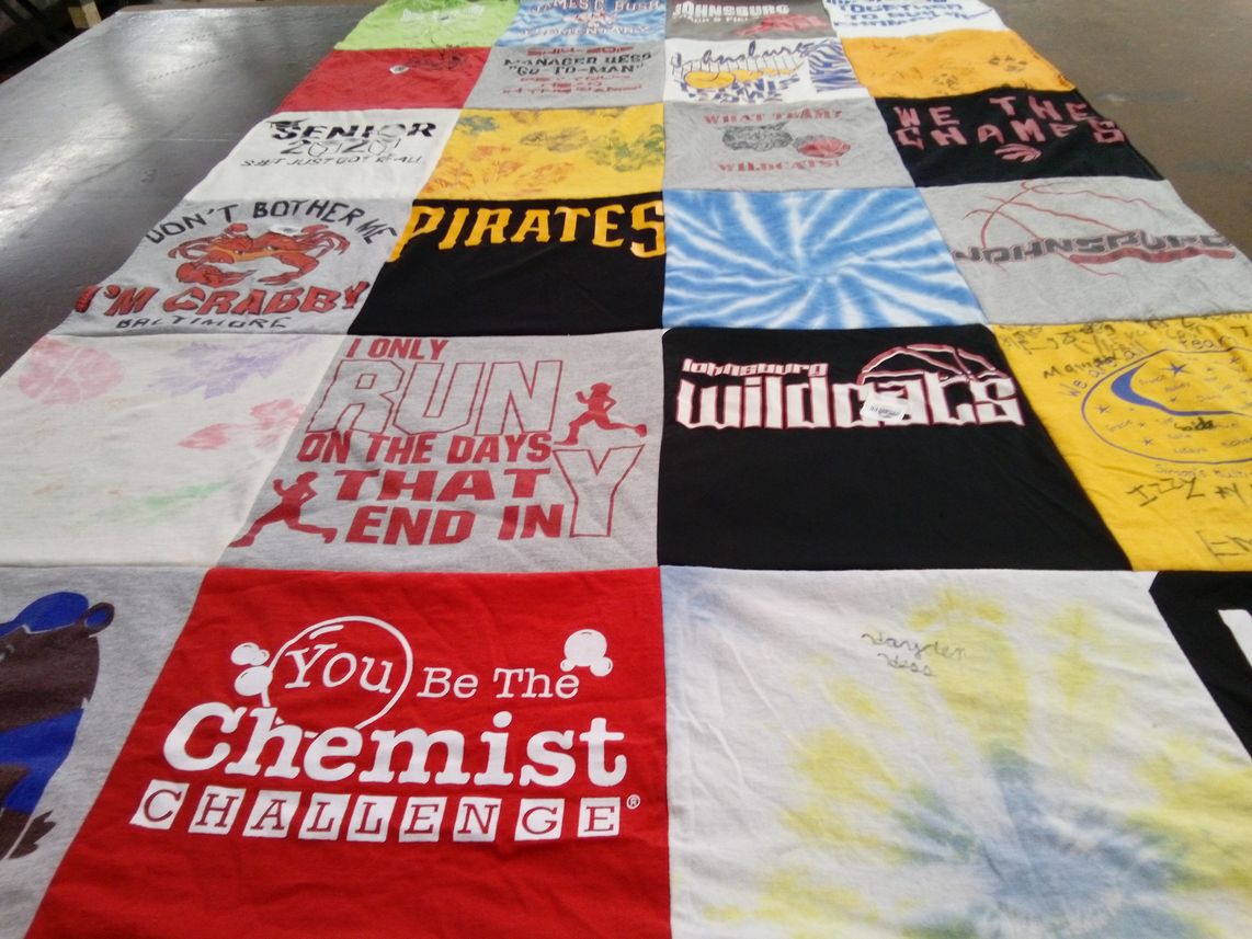 T-shirt quilt featuring johnsburg wildcats by Kristy from IL