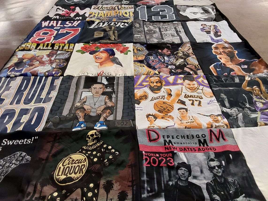 T-shirt quilt featuring los angeles lakers by Carlos from CA