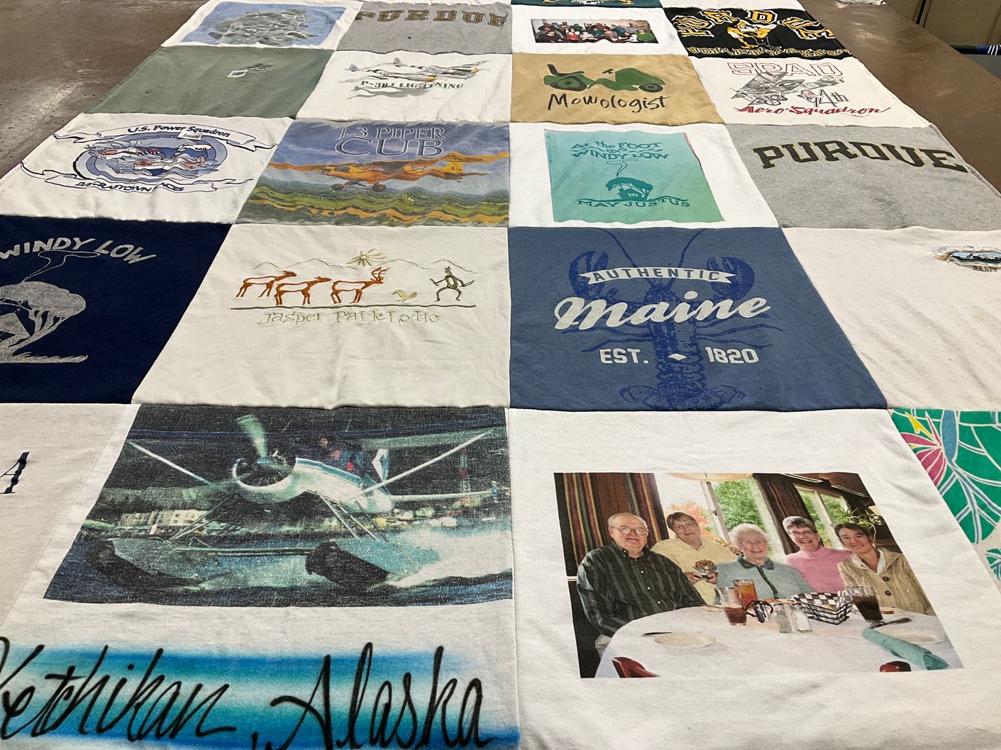 T-shirt quilt from purdue university by Oscar from DE