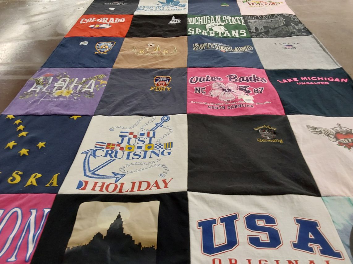T-shirt quilt from michigan state university by Michelle from MI