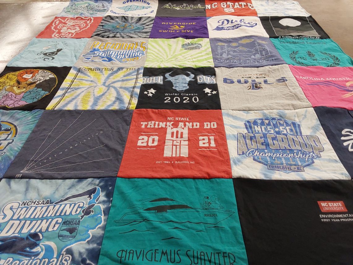 T-shirt quilt from north carolina state university by Mary from NC