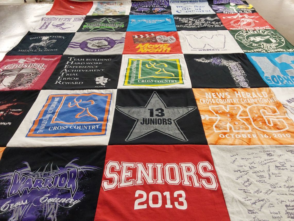 T-shirt quilt featuring woodhaven cross country, warrior cross country by Chelsea from MI