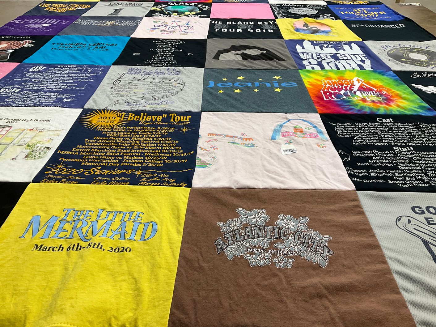 T-shirt quilt from columbia central high school by Robert from MI