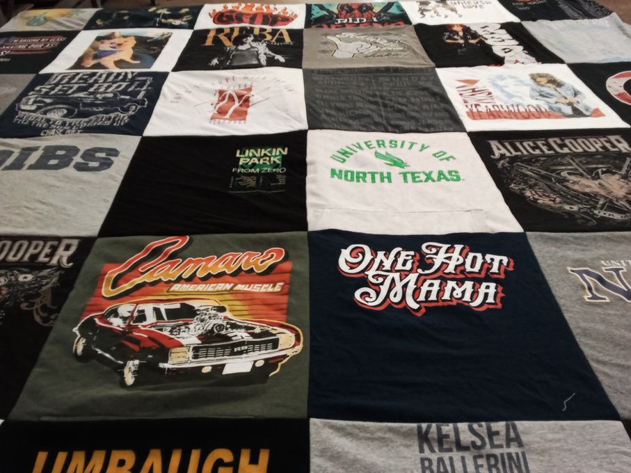 T-shirt quilt from university of north texas by Lauren from TX