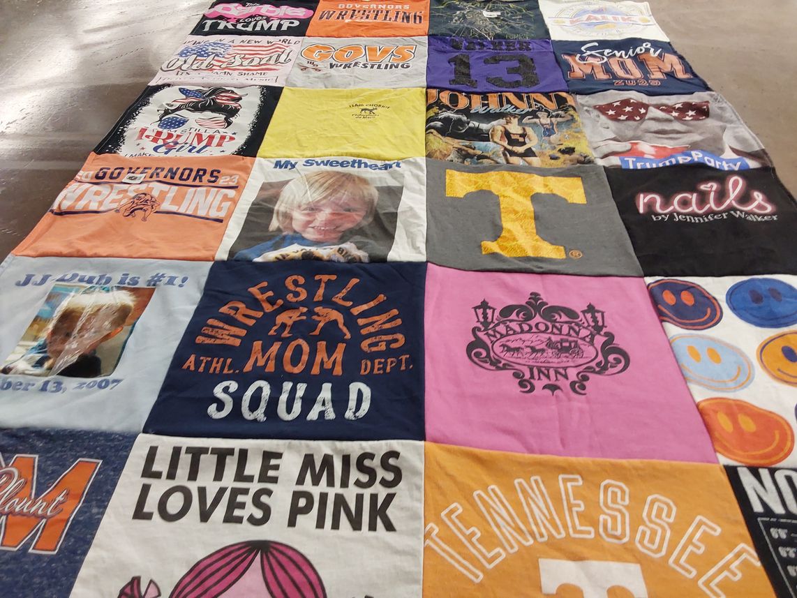 T-shirt quilt from university of tennessee by Jennifer from TN
