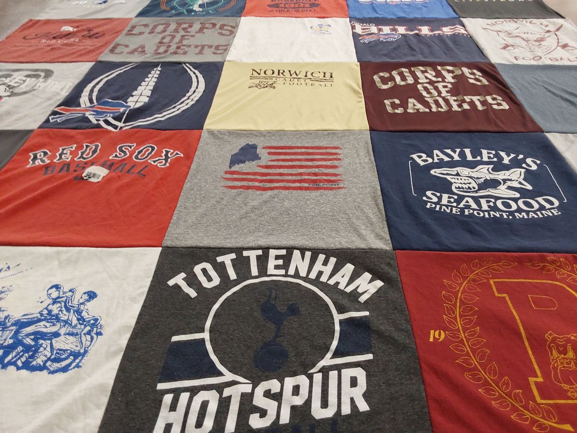 T-shirt quilt featuring red sox baseball, tottenham hotspur by David from NY