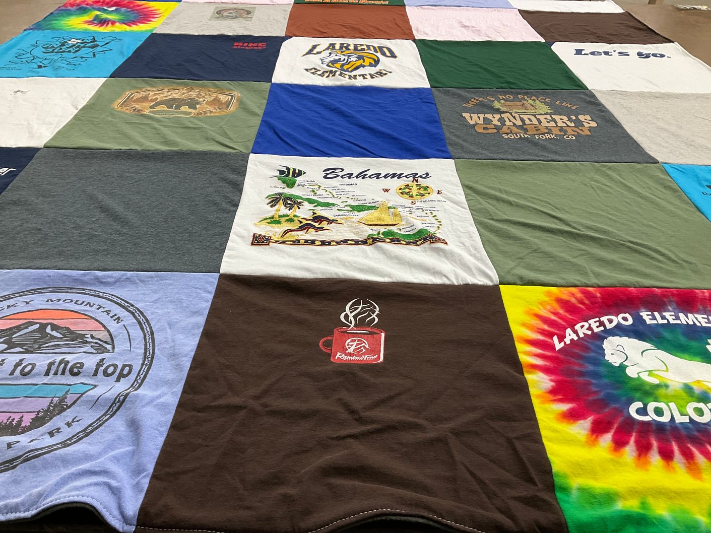 T-shirt quilt from laredo elementary school by julie from CO