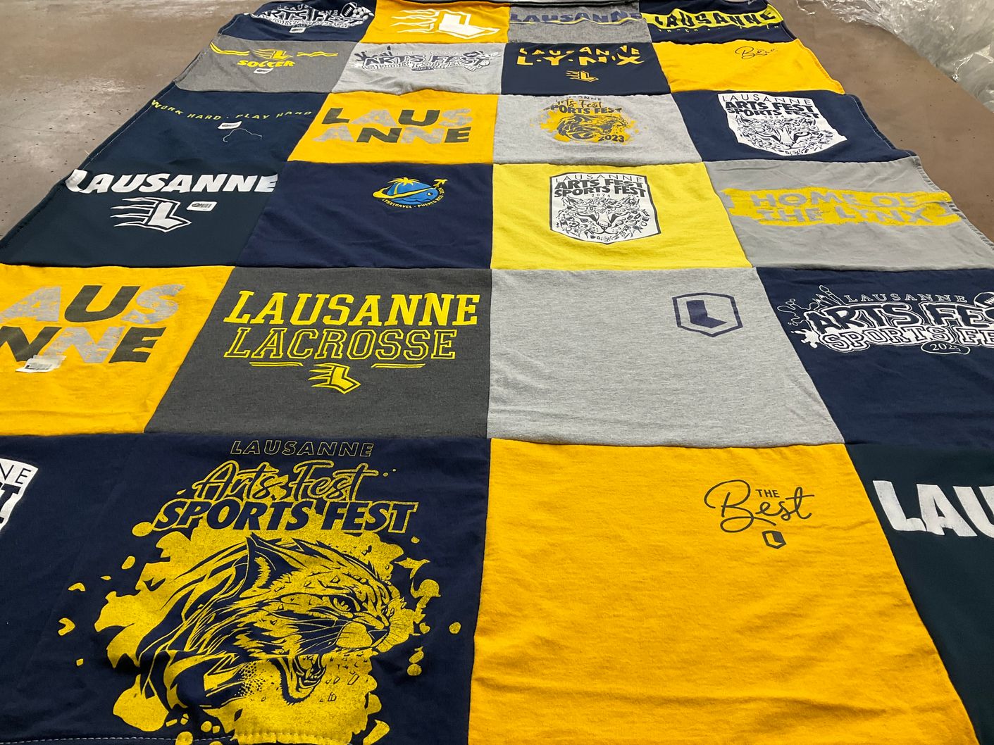T-shirt quilt featuring lausanne lynx by Haifa from TN