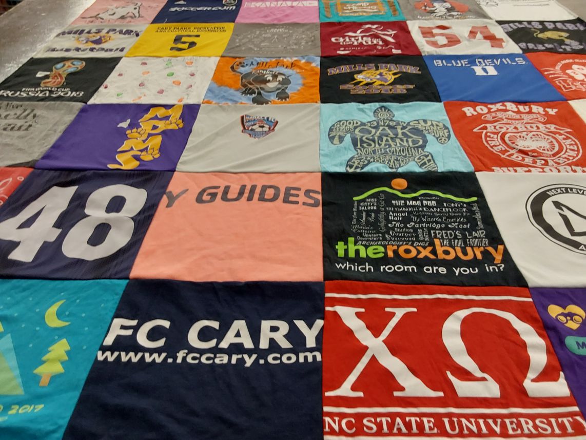 T-shirt quilt from north carolina state university by Pamela from NC