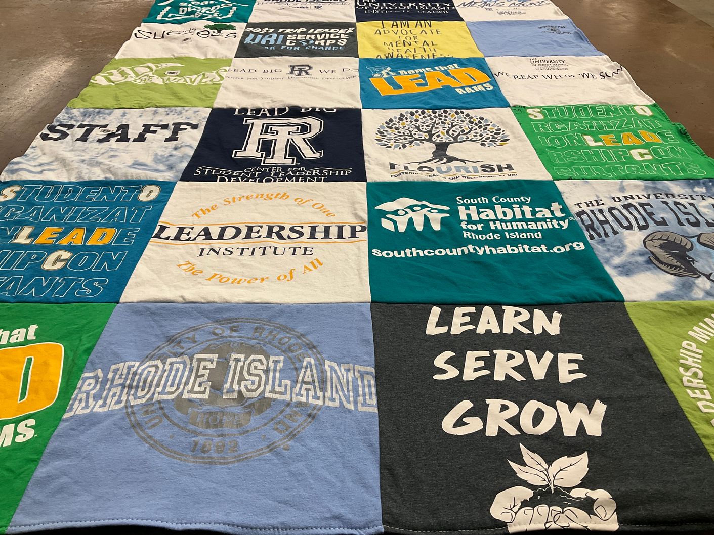 T-shirt quilt from the university of rhode island by Zoey from MA