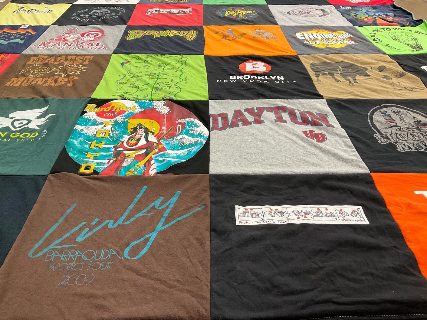 T-shirt quilt from university of dayton by Kartik from CA