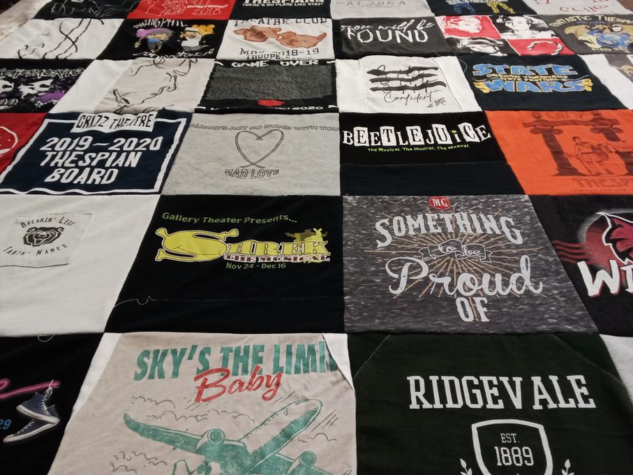T-shirt quilt from ridgevale high school by Jessica from OR