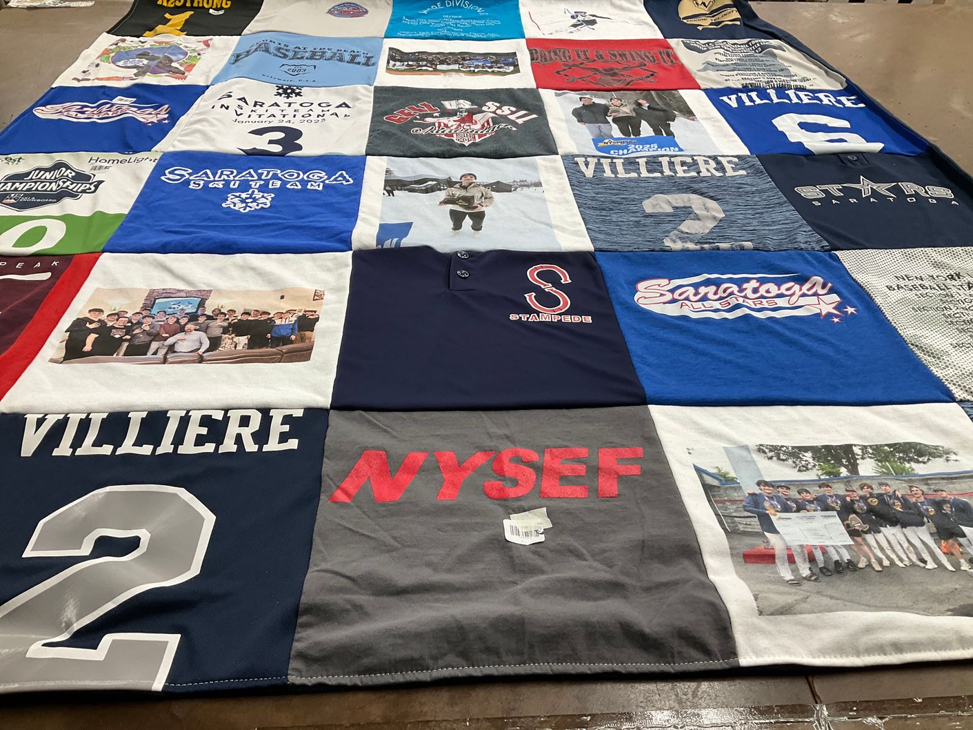 T-shirt quilt featuring saratoga sculling, saratoga all stars by Gina from NY