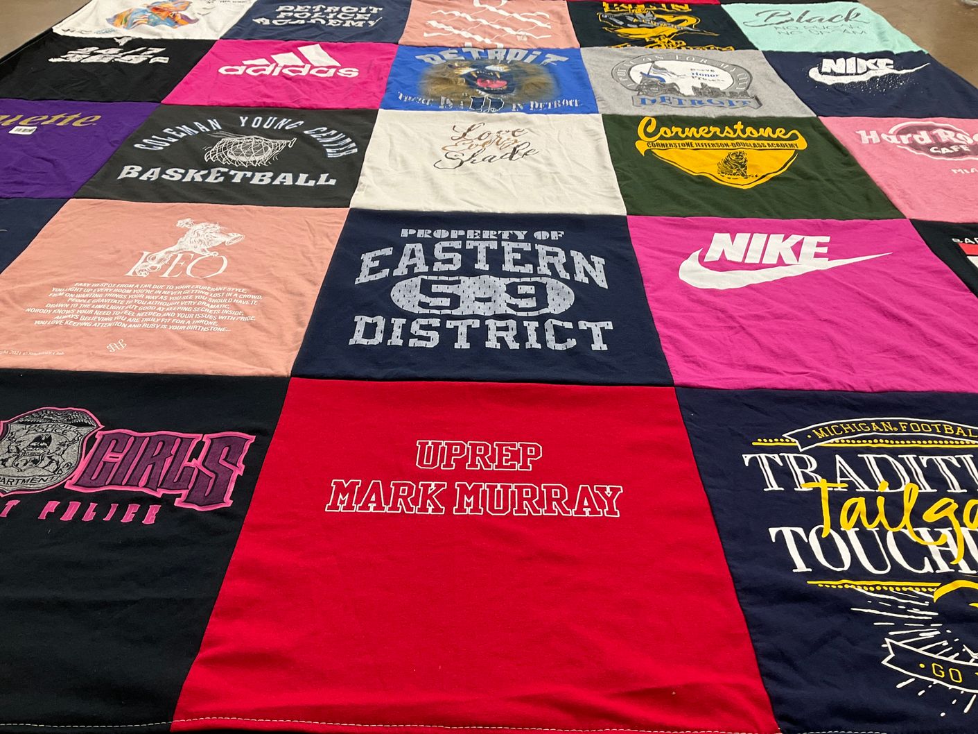 T-shirt quilt from northern michigan university by Michele from MI