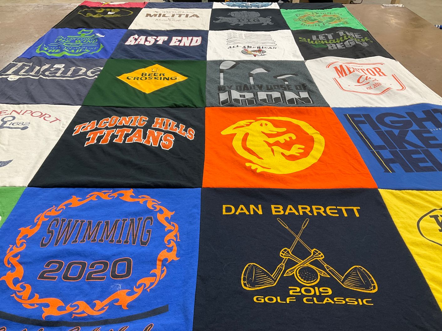T-shirt quilt featuring taconic hills titans by Mike from NY
