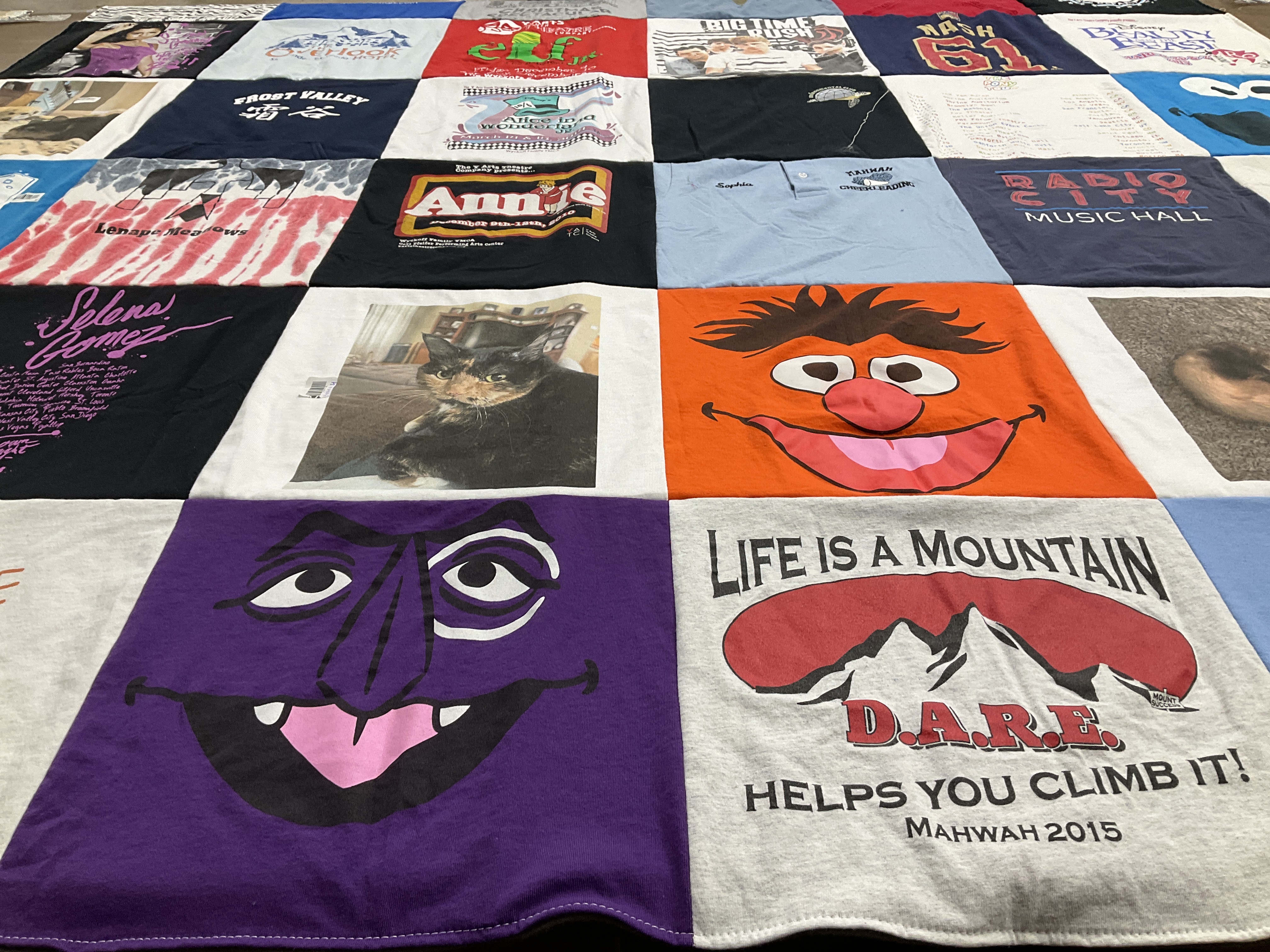 T-shirt quilt from frost valley camp by Yana from NJ