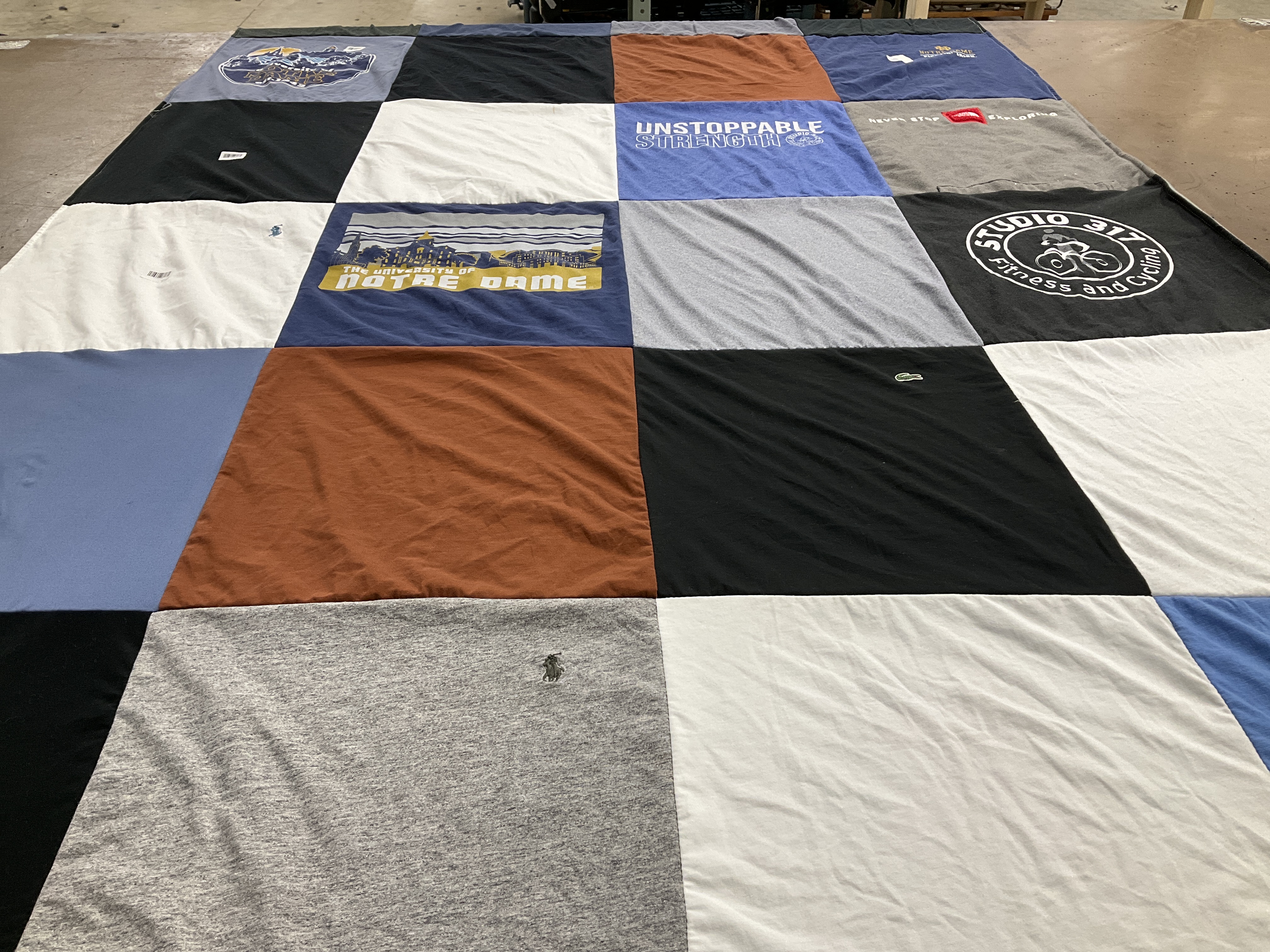 T-shirt quilt from university of notre dame by Shoshanah from IN