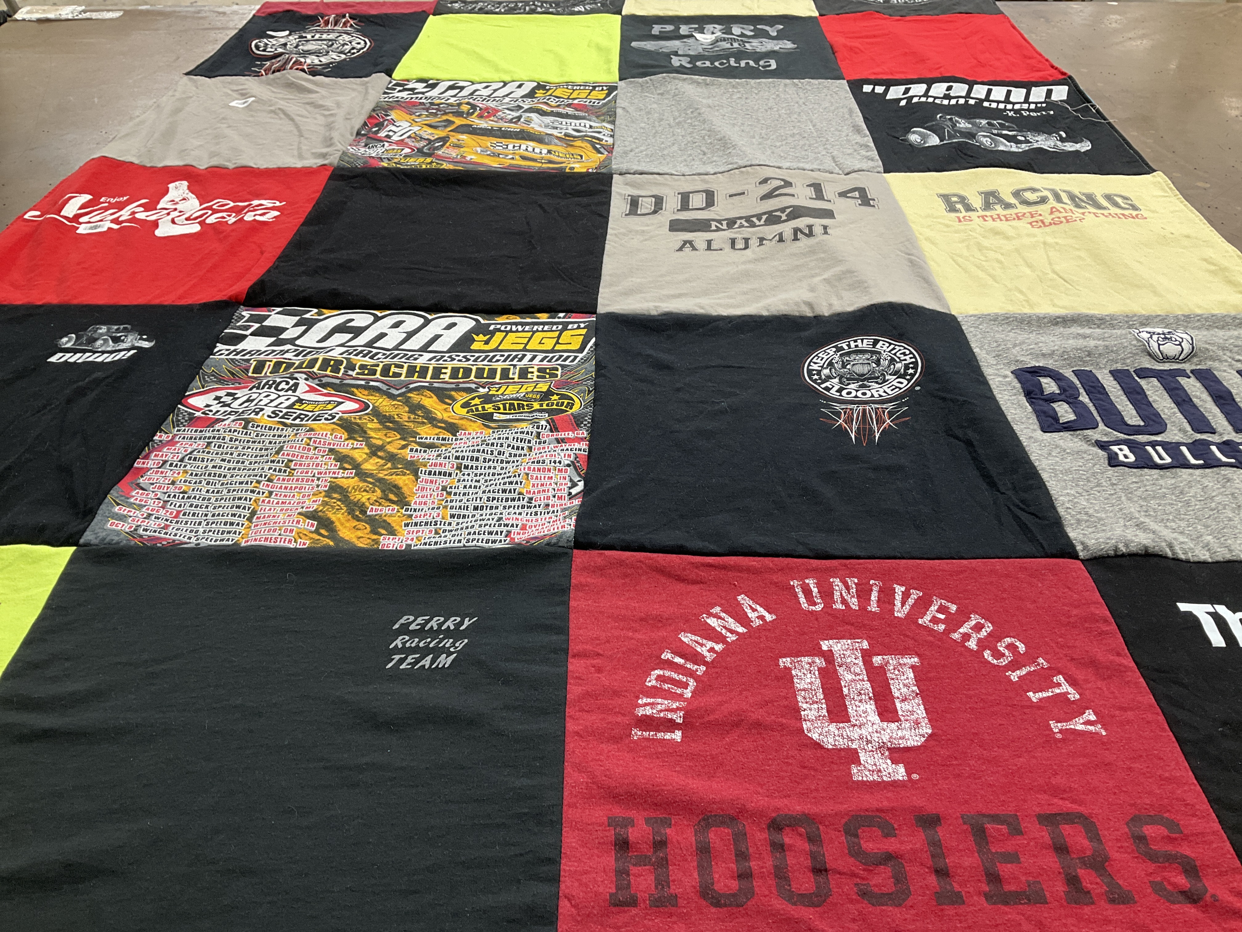 T-shirt quilt featuring butler university by Kevin from IN