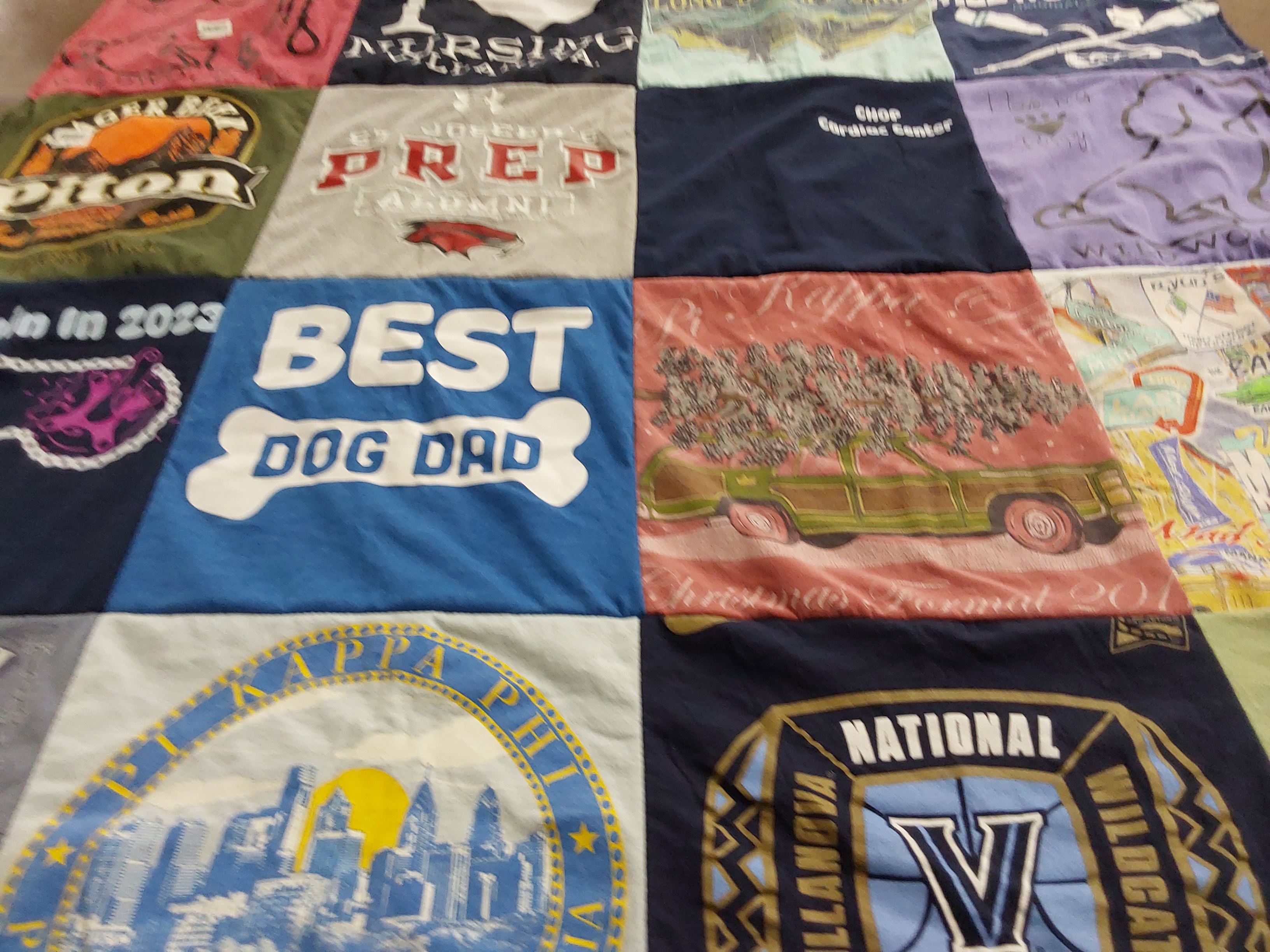 T-shirt quilt from villanova university by James from NJ