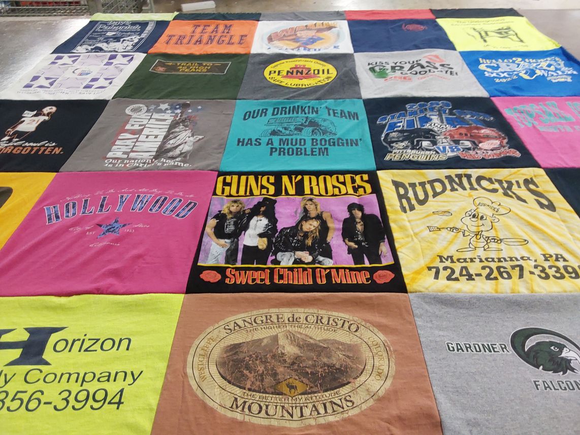 T-shirt quilt from gardner college by Michelle from PA