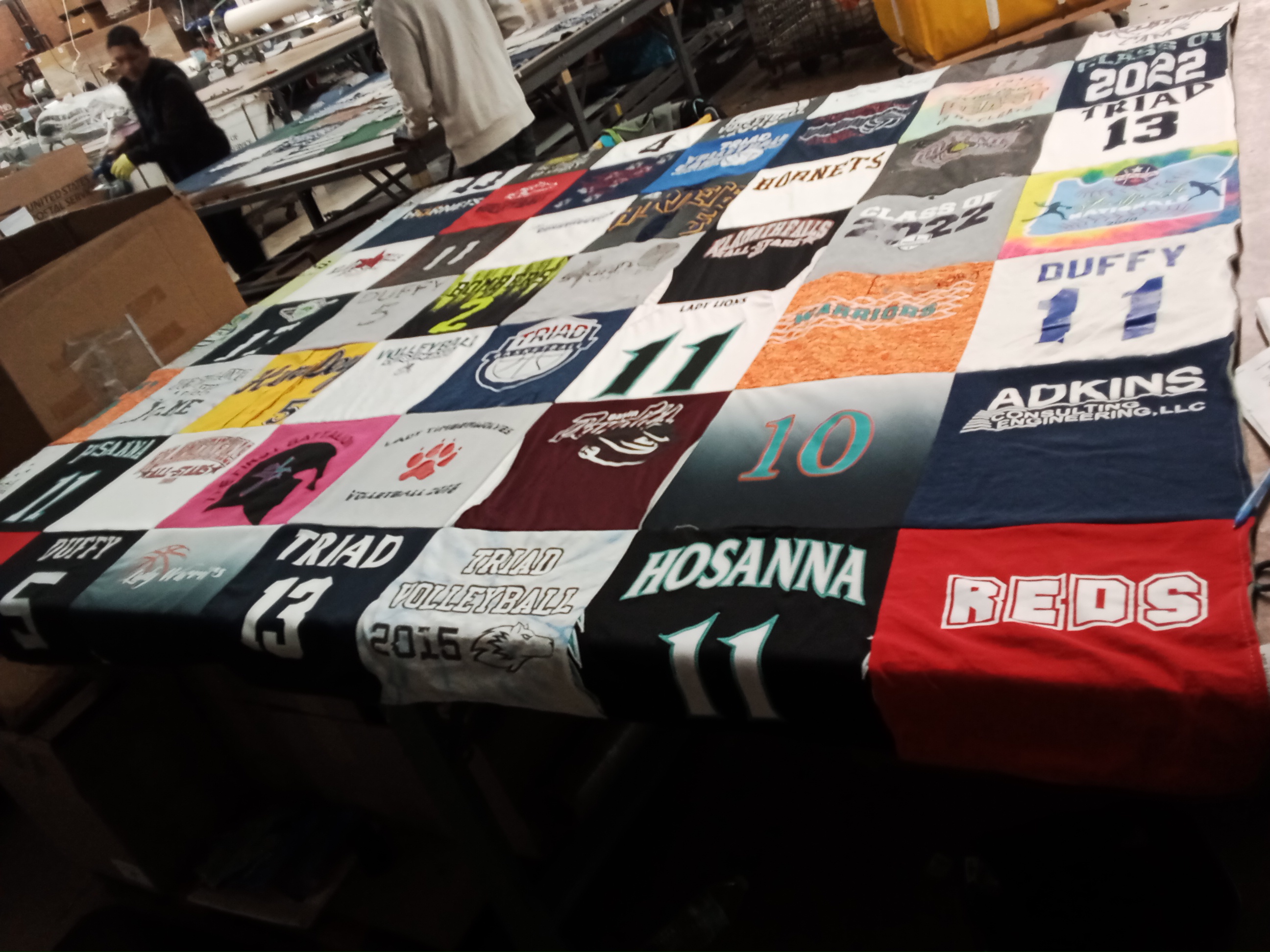 T-shirt quilt from triad high school by Melissa from OR