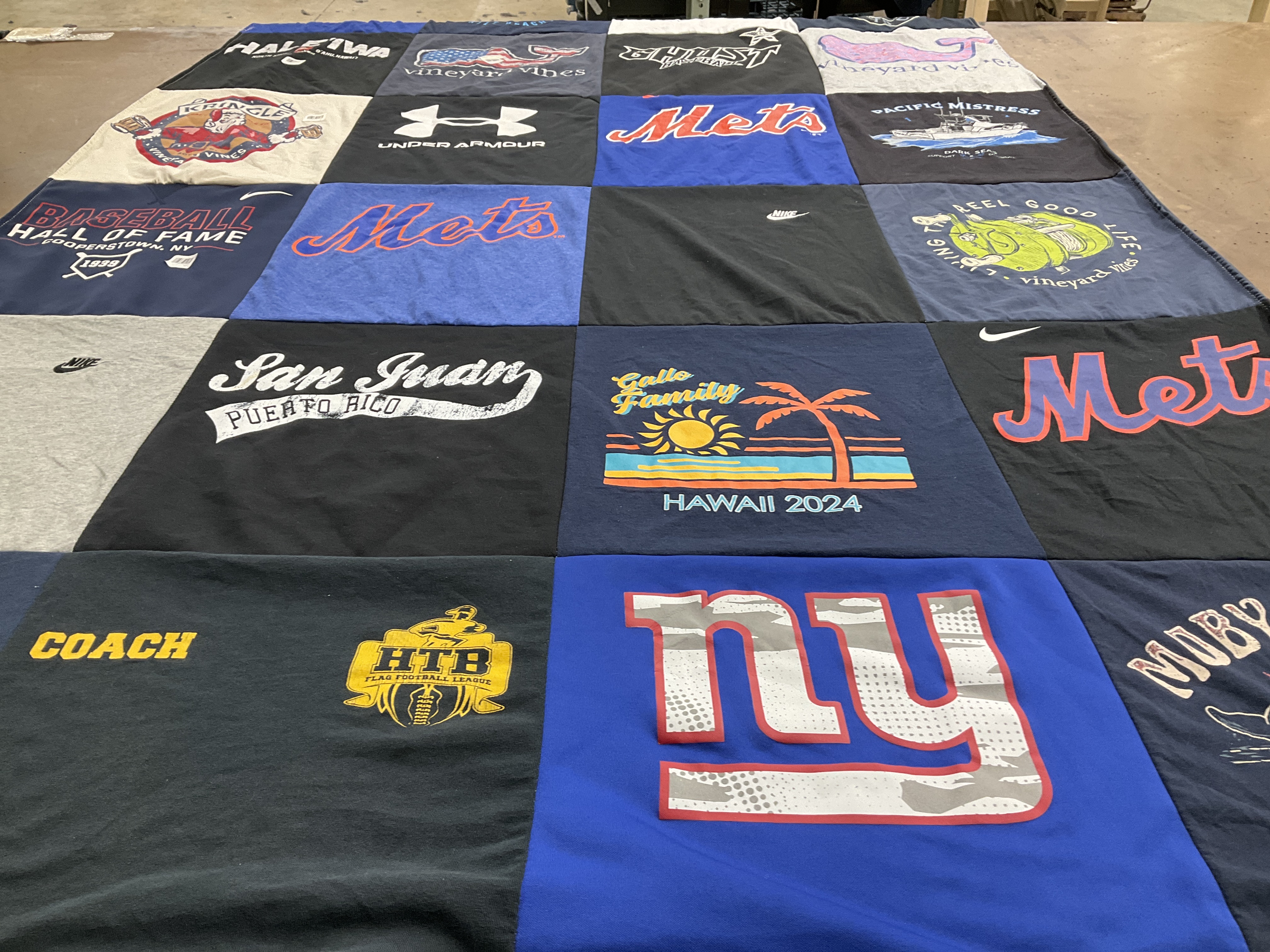 T-shirt quilt featuring .mets by Robin from NY