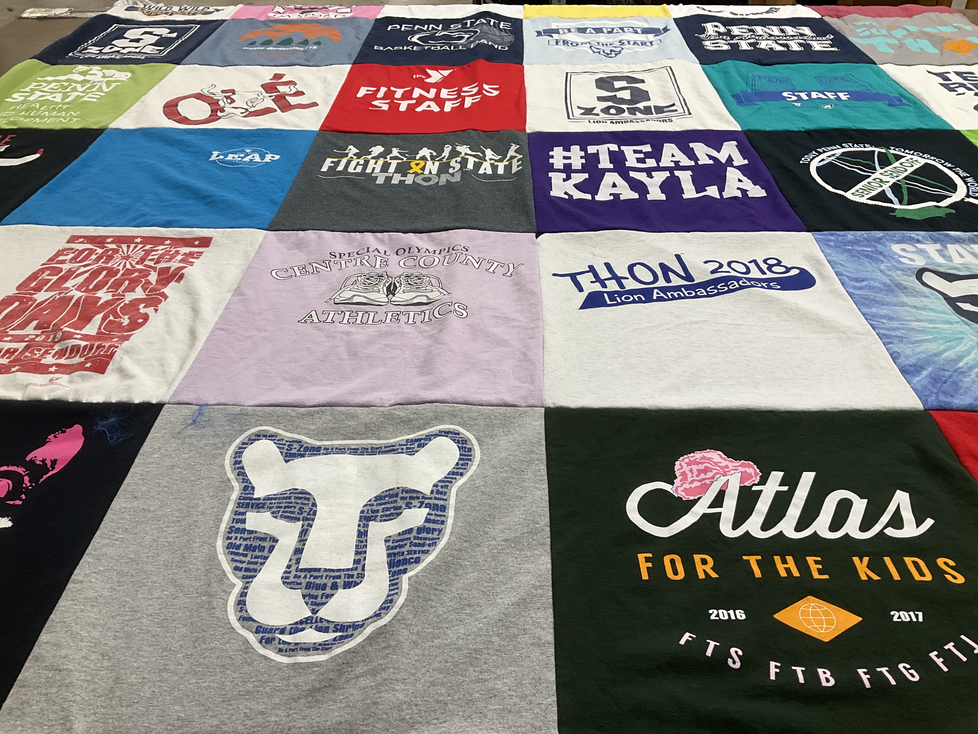 T-shirt quilt featuring penn state university athletics by Wanda from PA