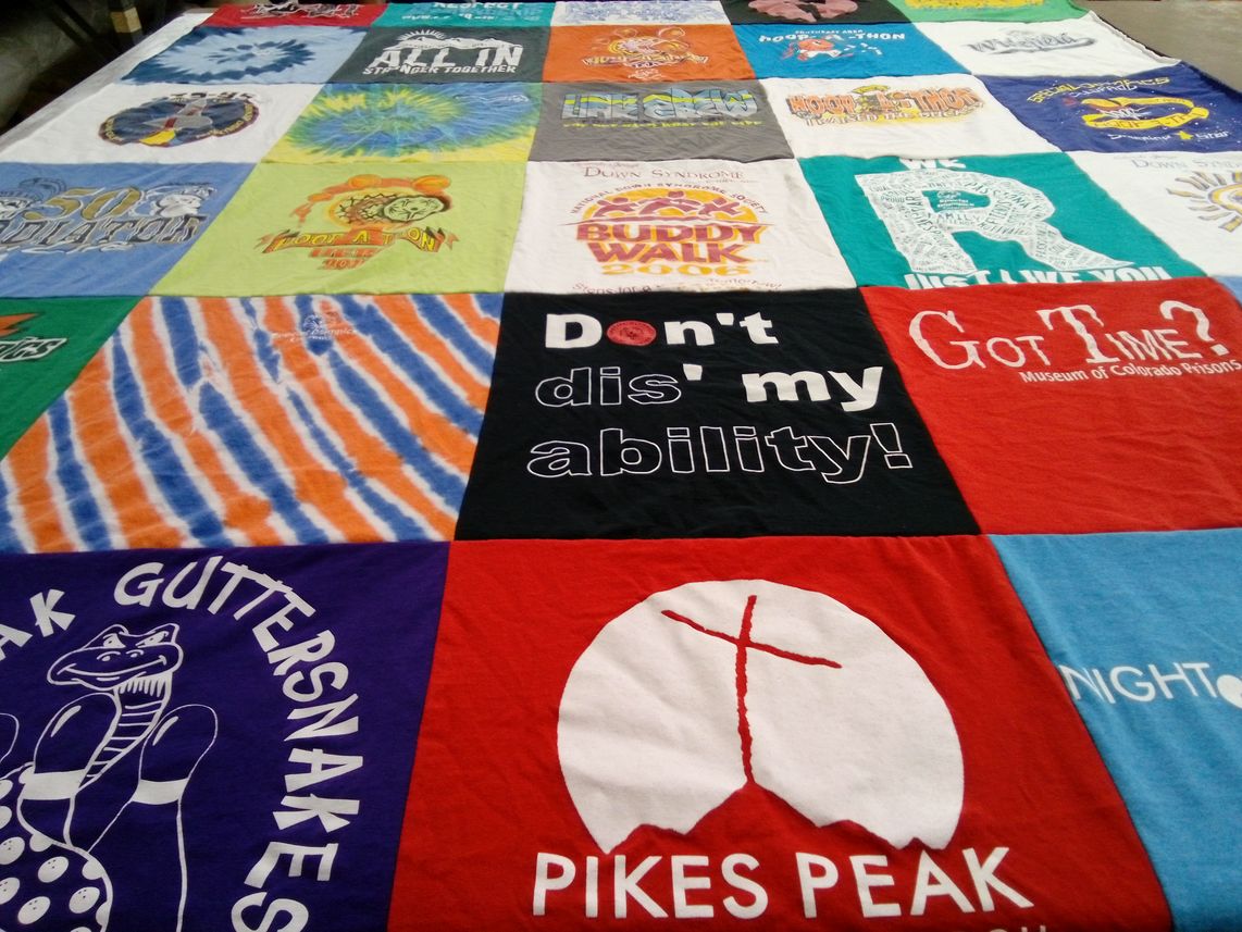 T-shirt quilt by Lori from CO