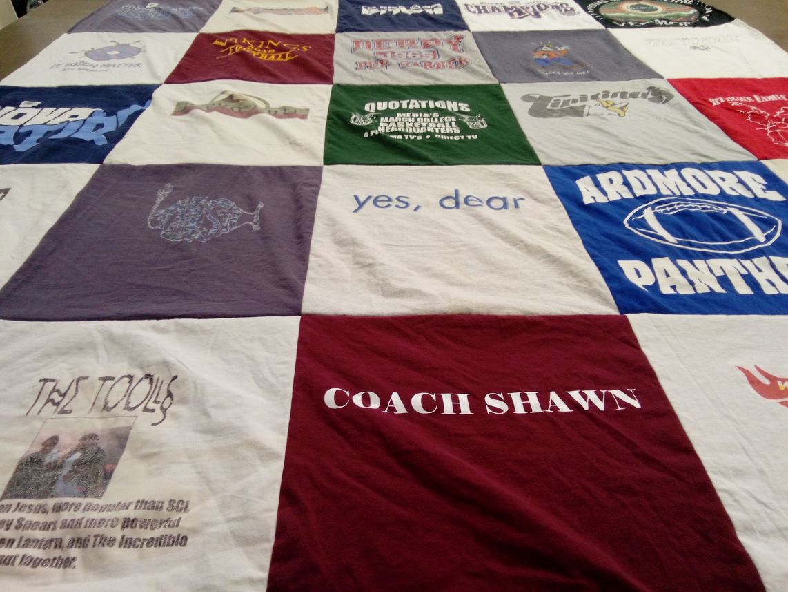 T-shirt quilt featuring ardmore panthers by Jessica from DE