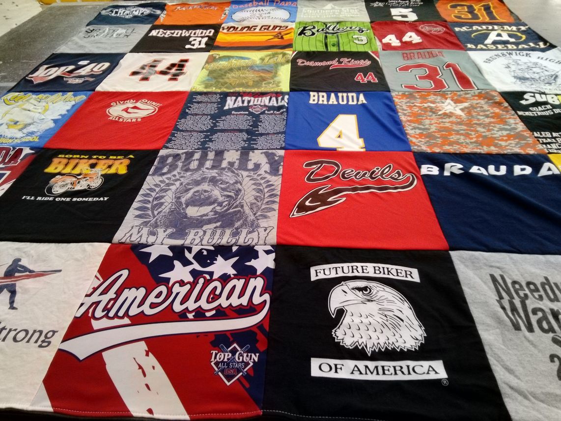T-shirt quilt featuring devils by Brandi from GA