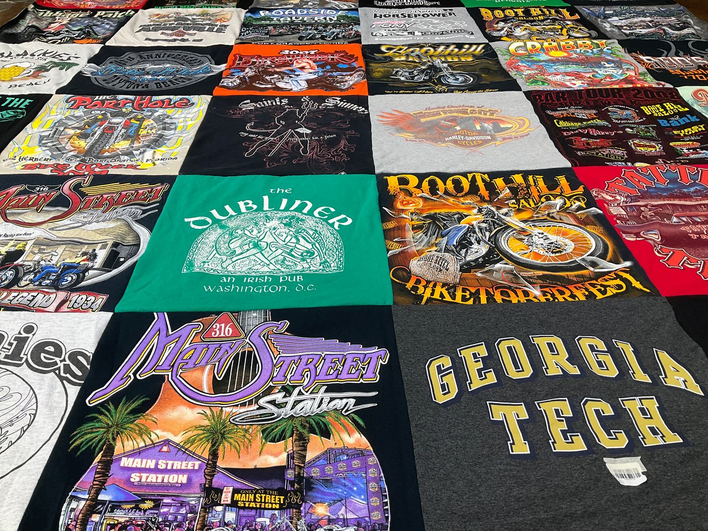 T-shirt quilt from georgia institute of technology by Michele from FL