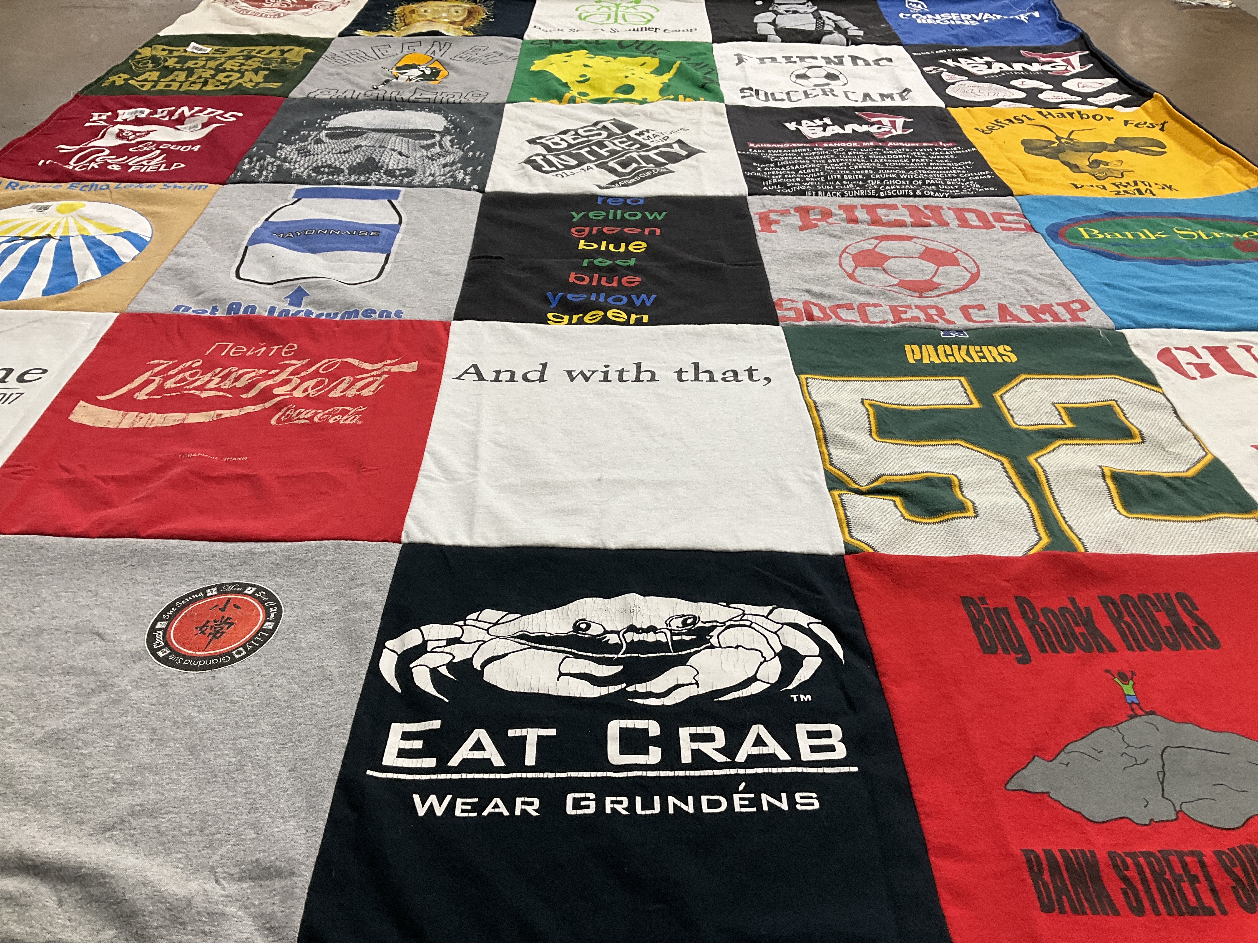 T-shirt quilt featuring green bay packers by Maren from NY