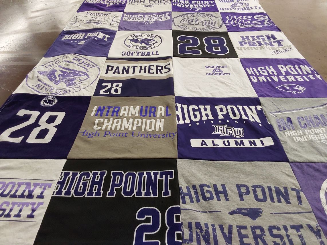 T-shirt quilt from high point university by Kristin from NJ