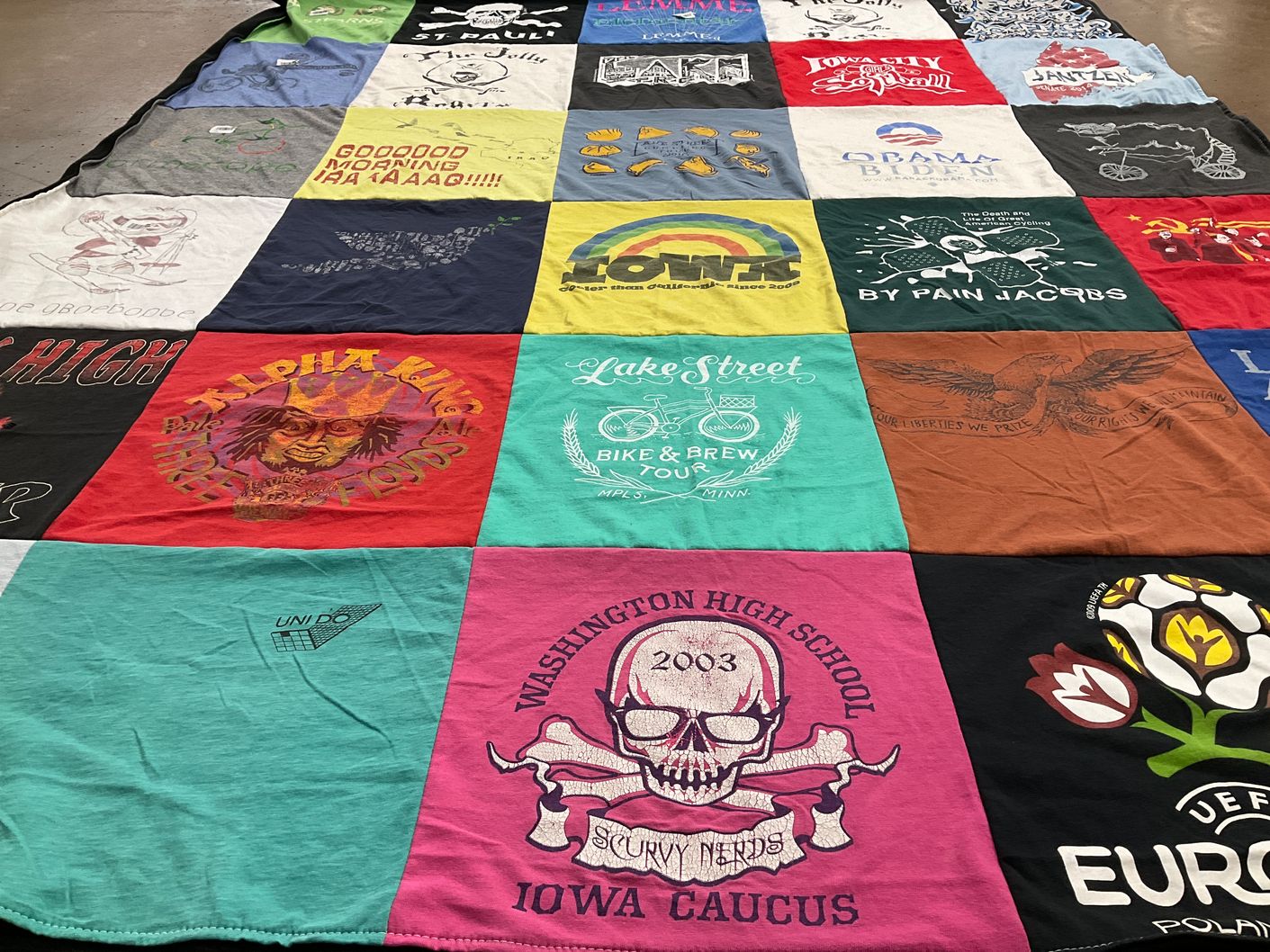 T-shirt quilt from washington high school by Theresa from MN