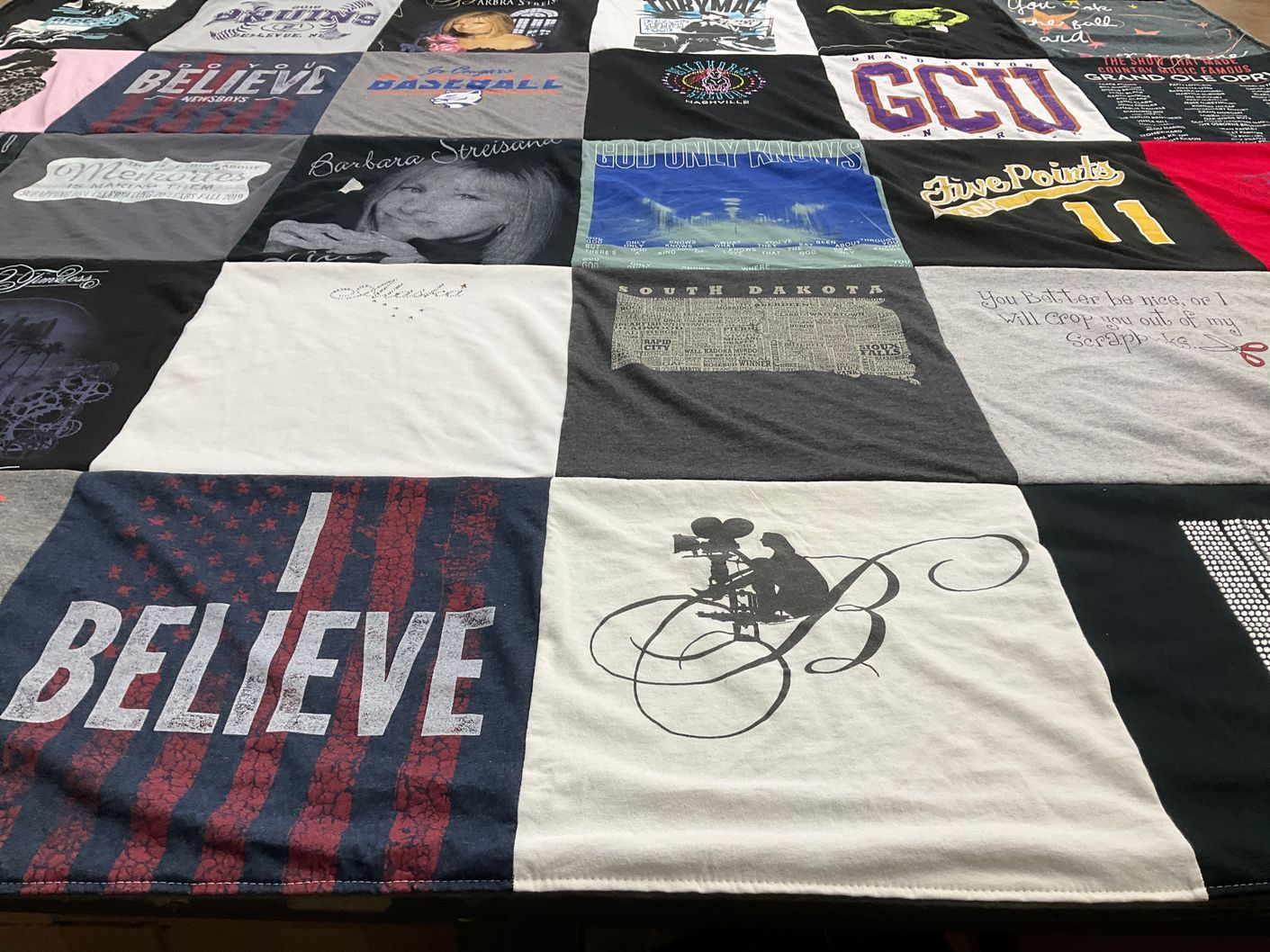T-shirt quilt from grand canyon university by Deb from NE