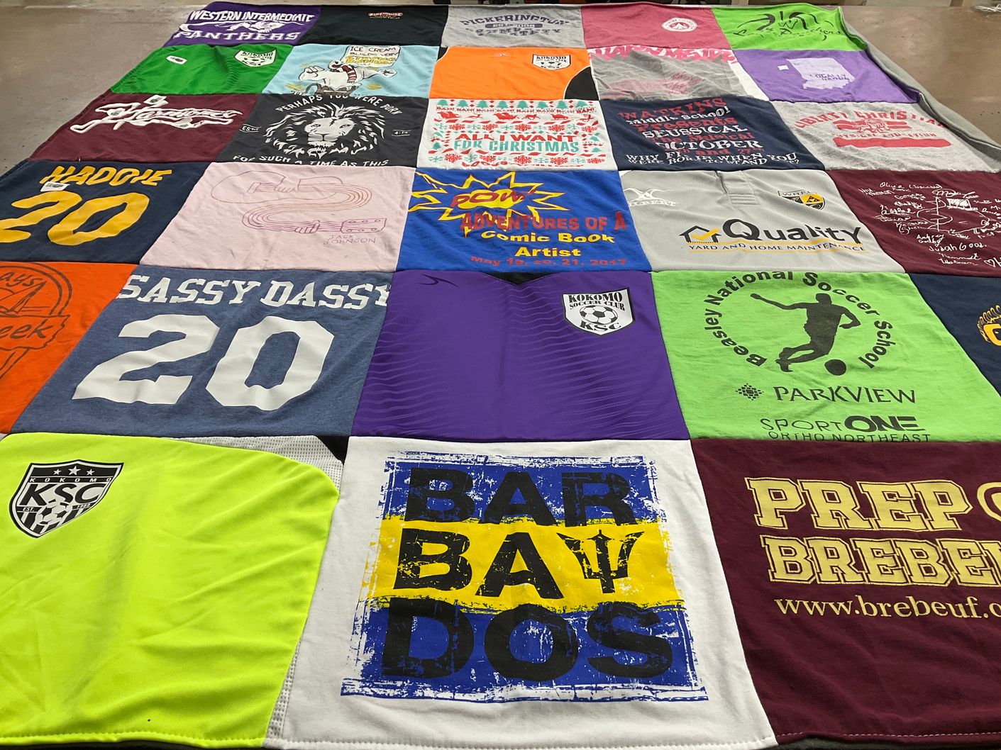 T-shirt quilt featuring kokomo soccer club by Joshua from AL