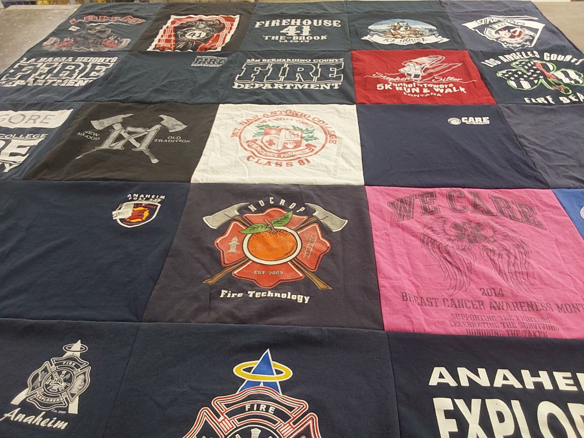 T-shirt quilt from chaffey college, citrus college by Jonathan from CA