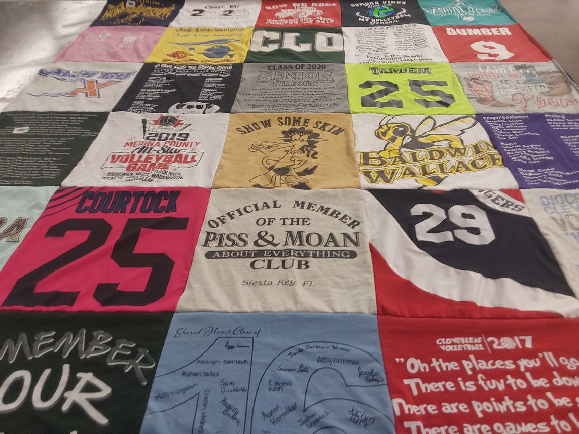 T-shirt quilt from baldwin-wallace university by Kaleigh from OH