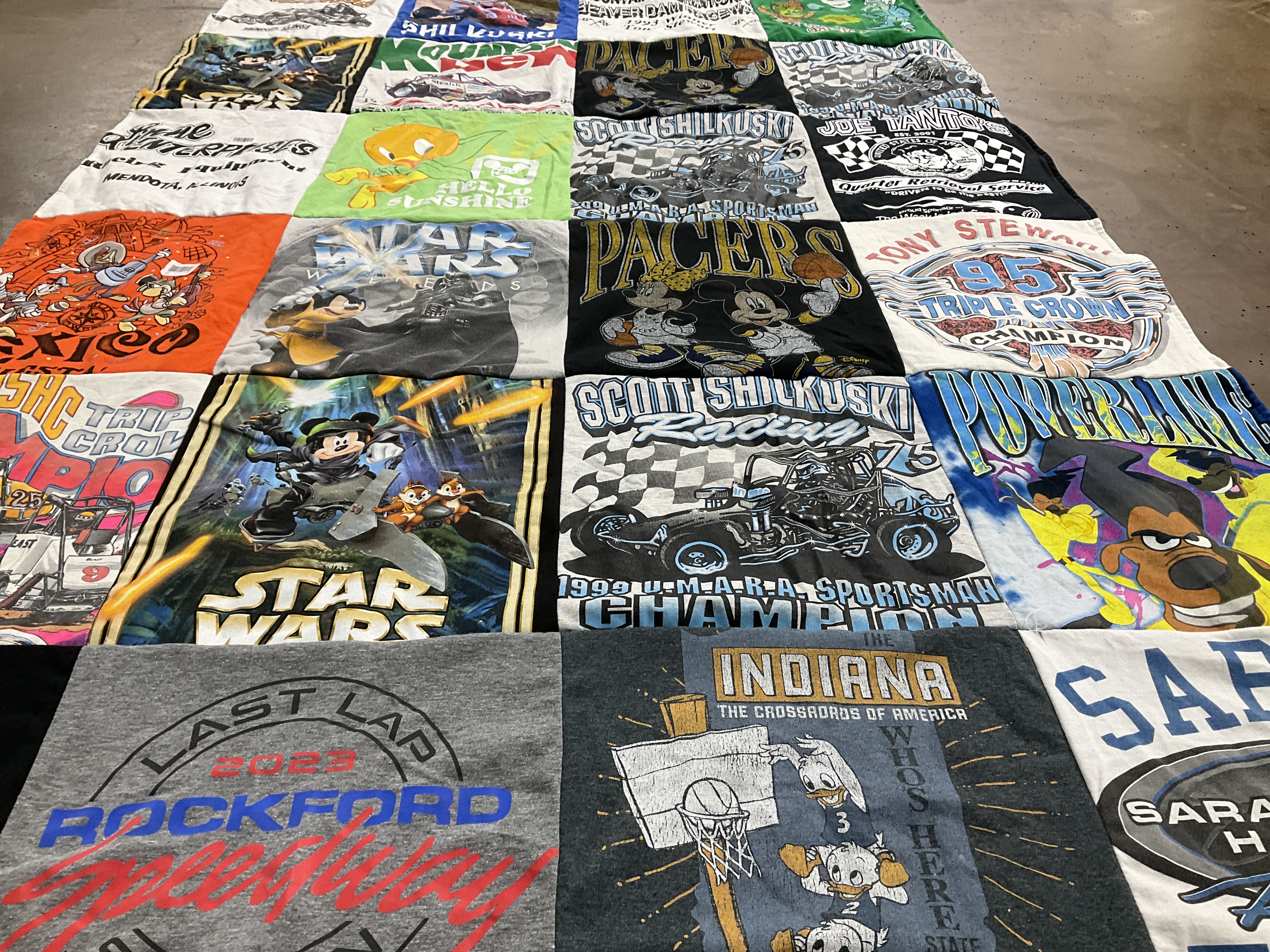 T-shirt quilt featuring indiana pacers by Kim from IN