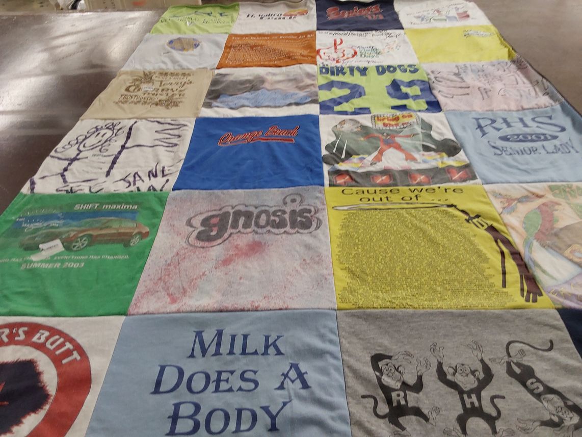 T-shirt quilt from rhs high school by Jennifer from TN