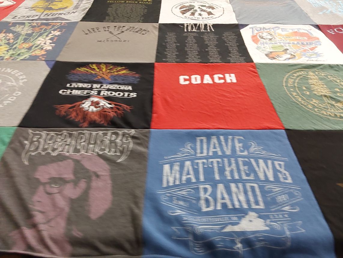 T-shirt quilt featuring kansas city chiefs by SARA from AZ