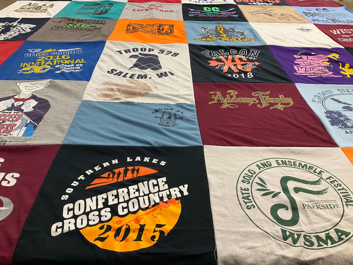T-shirt quilt from university of wisconsin parkside by Amber from IN