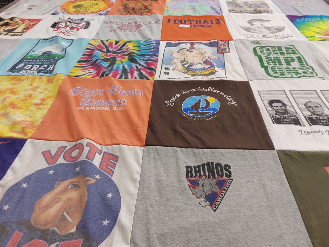 T-shirt quilt featuring clemson university by Charles from SC