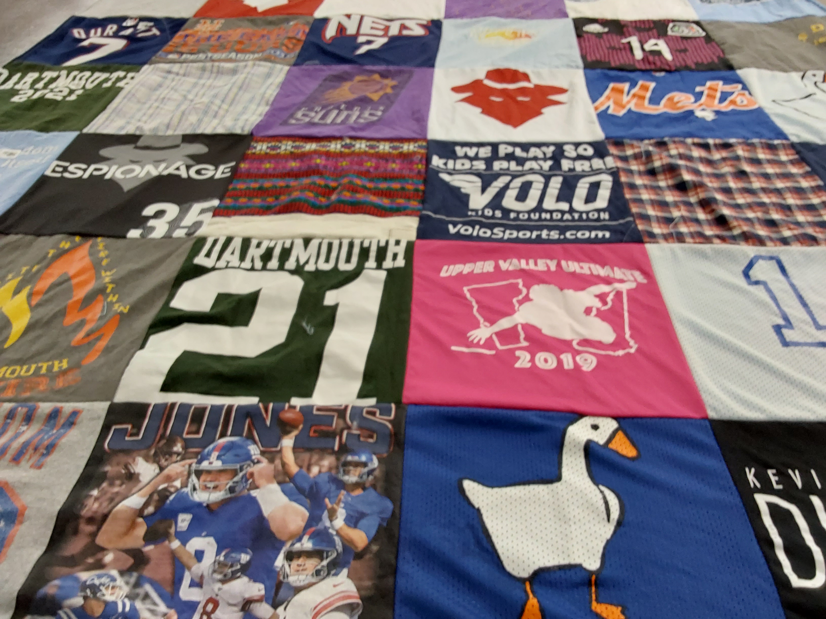 T-shirt quilt featuring new york giants, new york mets by Alec from DC