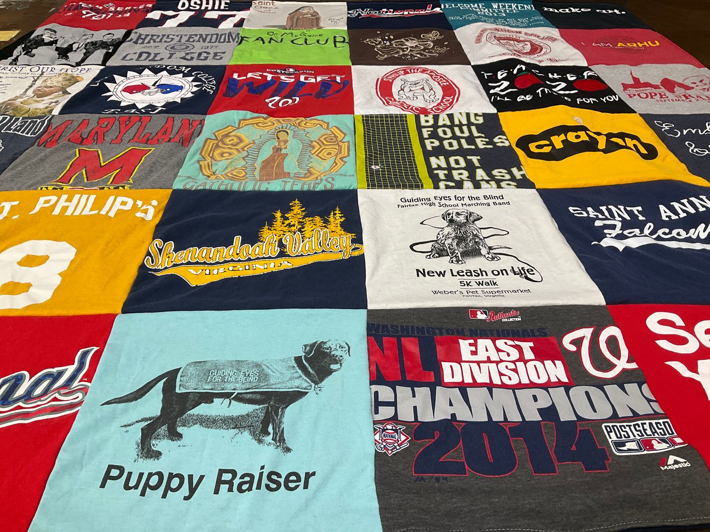 T-shirt quilt featuring washington nationals by Clare from MD
